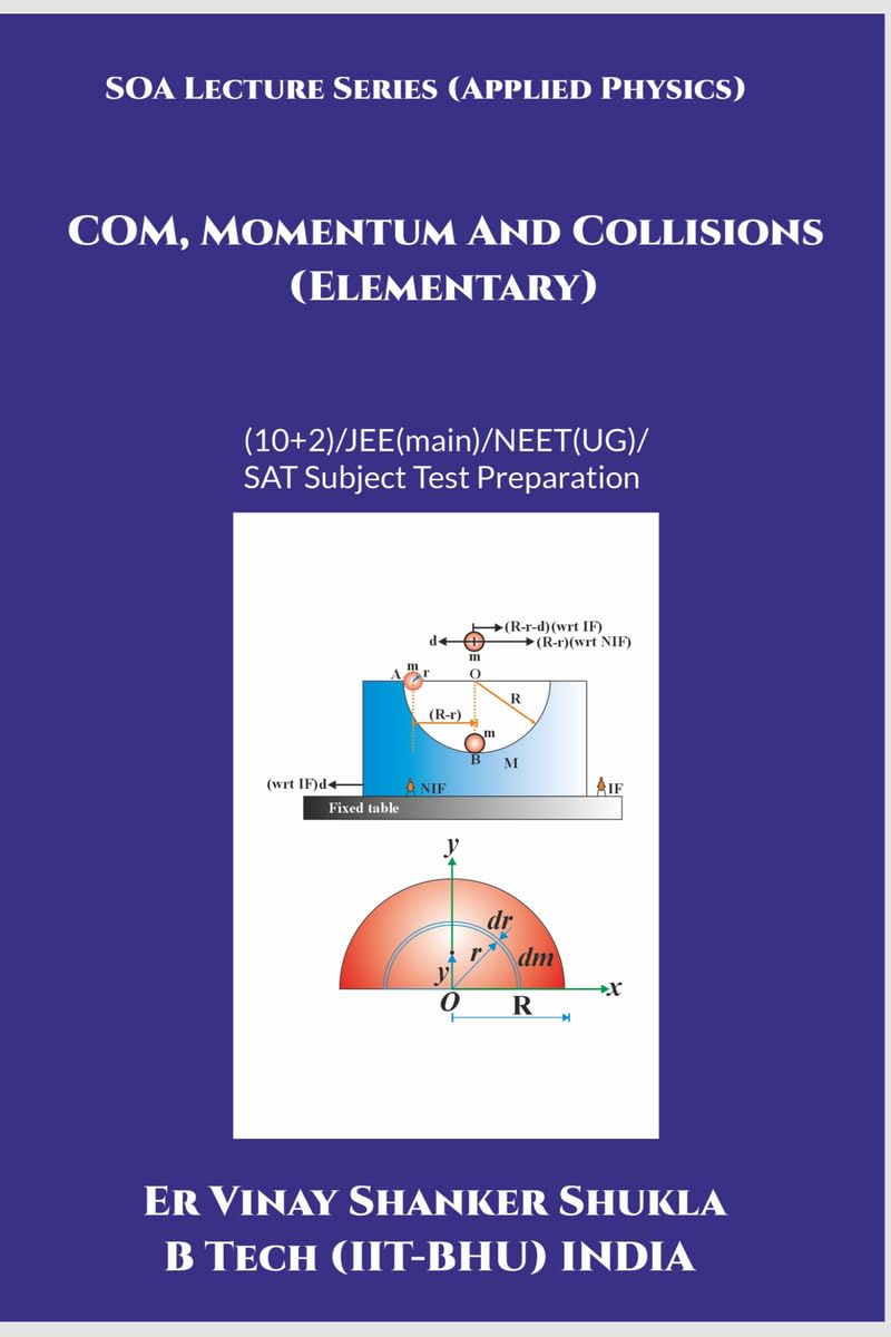 SOA Lecture Series (Applied Physics) COM, Momentum And Collisions (Elementary): (10+2)/JEE(main)/NEET(UG)/SAT Subject Test Prepa
