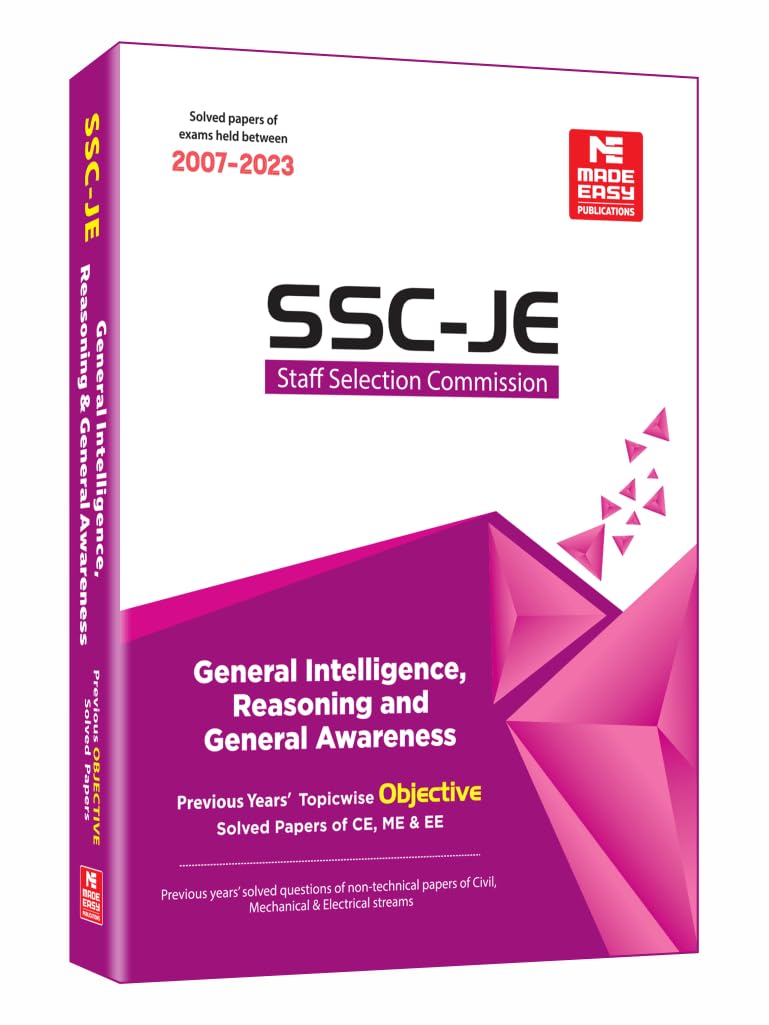 Ssc : Je General Intelligence Reasoning And General Awareness 2024