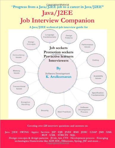 Java/J2Ee Job Interview Companion [Paperback] Kumaraswamipillai, Arulkumaran [Nov 17, 2009]