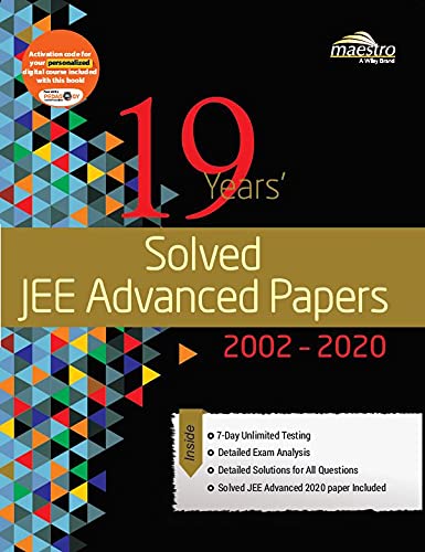 Wileys 19 Years Solved JEE Advanced Papers 20022020