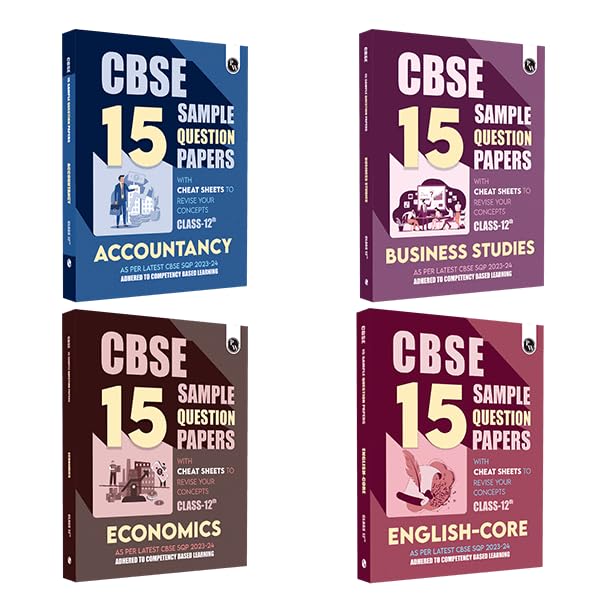 CBSE 15 Sample Question Papers Class 12 Accountancy, Business Studies, Economics, English for 2024 Exam (Mock Test Paper) Adheri