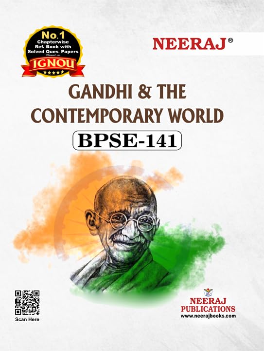 NEERAJ BPSE141 Gandhi & The Contemporary World English Medium For BA IGNOU  Chapter Wise Help Book / Guide including Many So