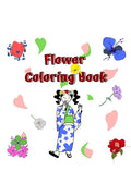 Flower coloring book : Easy and relaxing coloring pages, ideal for stress relief and relaxation