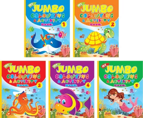 Set Of Jumbo Colouring And Activity Book