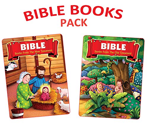Bible Stories  Pack of 2 Titles | Colourful Illustrated Story Books for Children Age 48 | Engaging Tales from the Old and New 
