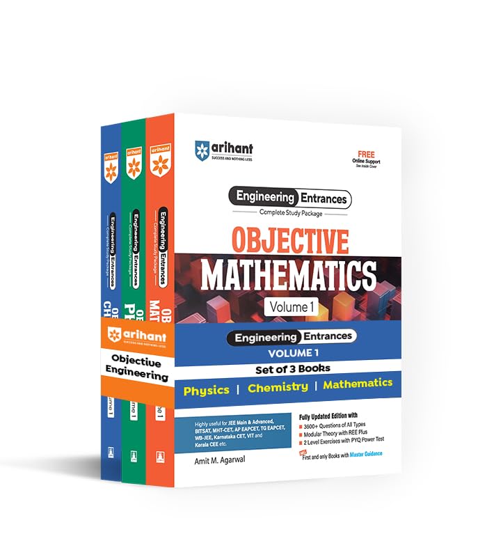 Arihant Objective Engineering Entrance Exam Physics, Chemistry, Mathematics Volume 1 for JEE Main and Advanced 2025 | Chapterwis