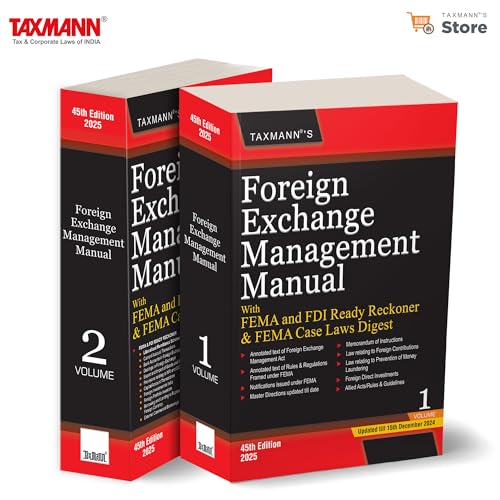 Taxmanns FEMA Manual (2 Vols.)  Compendium of Amended | Updated | Annotated Texts of Acts | Rules/Regulations | Notifications 