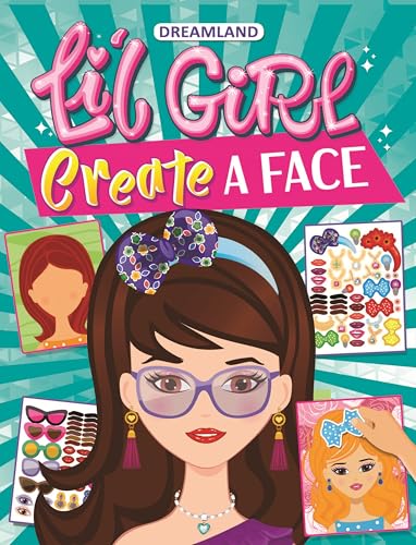 Lil Girl Create a Face Sticker Activity Book for Kids  Fun Blank Faces to Design with Tiaras, Bows, Stars & More | Creative Imag