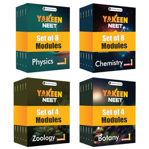 PW Yakeen For NEET Droppers Physics, Chemistry, Botany and Zoology Modules with Solutions & 24 OMR Sheets Combo Set of 24 Books 