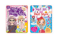 Make a Pretty Face & Nail Art Hair Style  Pack of 2 Activity Books for Kids | Fun Colouring & Sticker Books with Cute Faces, Hai