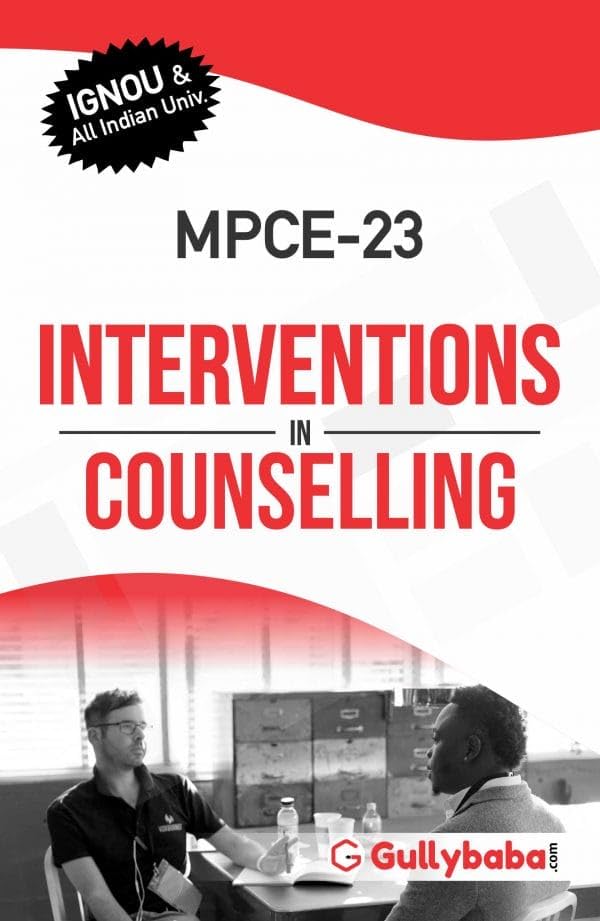 Gullybaba IGNOU MA Sem MPCE23 Interventions in Counseling in English  Latest Edition IGNOU Help Book with Solved Previous Year
