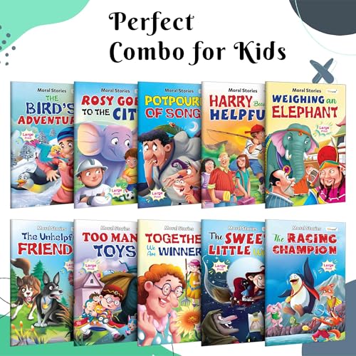 Complete Learning Library Pack 2 : My First Collection of 10 Story Books for Children | Toddler Story Book Set with Moral Values