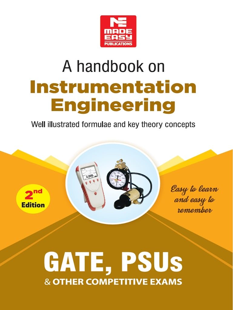 A Handbook on Instrumentation Engineering | Formulae Book | For GATE, PSUs & Other Competitive Exams | Well illustrated formulae