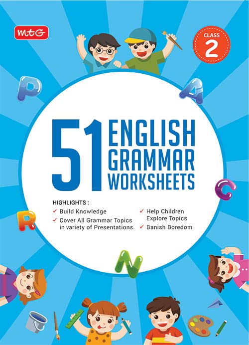 Mtg 51 English Grammar Worksheets Class 2  Grammar Work Books To Practice English Concepts In Interactive Way (Based On Cbse/Nce