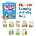 Childrens Educational Activity book Collection : Kids First Library Bag, Learning book for Preschoolers, Educational picture