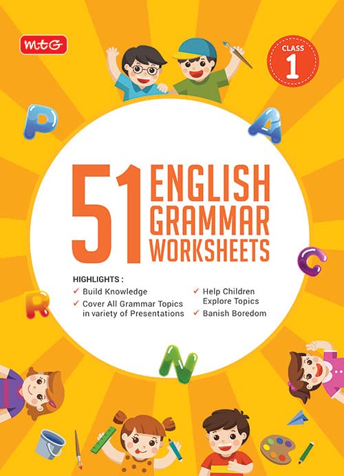 Mtg 51 English Grammar Worksheets Class 1  Grammar Work Books To Practice English Concepts In Interactive Way (Based On Cbse/Nce