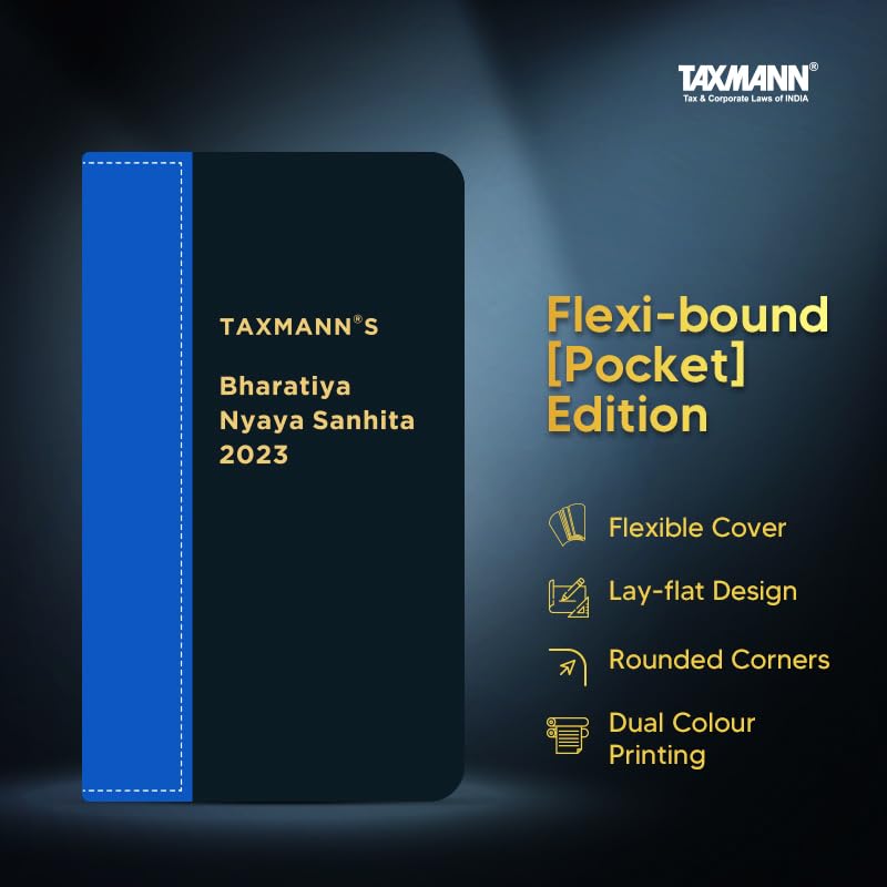 Taxmanns Bharatiya Nyaya Sanhita 2023 | Flexibound [Pocket] Edition  Unique combination of editorial excellence & printing p