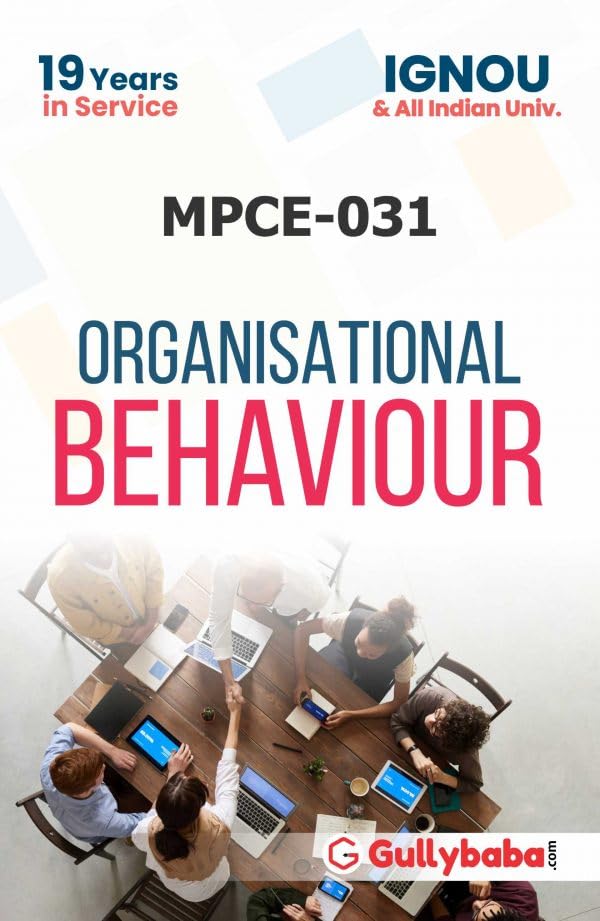 Gullybaba IGNOU MA Sem MPCE31 Organisational Behaviour in English  Latest Edition IGNOU Help Book with Solved Previous Years