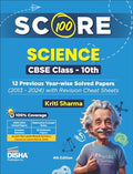 Disha Score 100 Science CBSE Class 10th 12 Previous Yearwise Solved Papers (2013  2024) with Revision Cheat Sheets 4th Edition