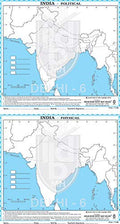 Practice Outline Map Of India 50 Political And 50 Physical Maps By Indian Book Depot (Map House)