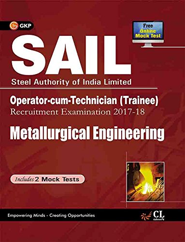 Sail Metallurgical Engineering Operator Cum Technician (Trainee) 201718