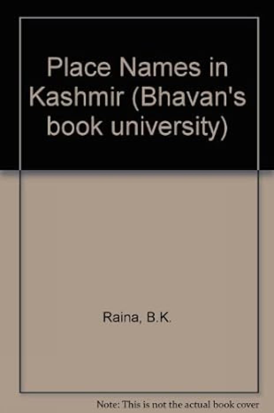 Place Names In Kashmir