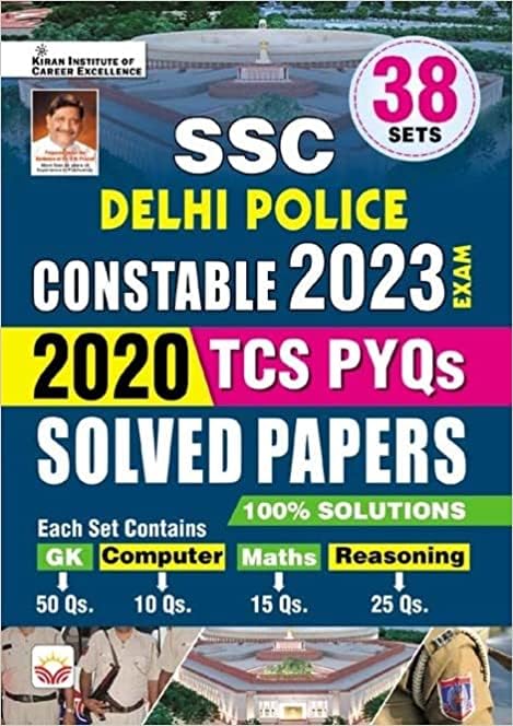 SSC Delhi Police Constable 2023 Exam Solved Papers 38 Sets 100% Solutions (English Medium)