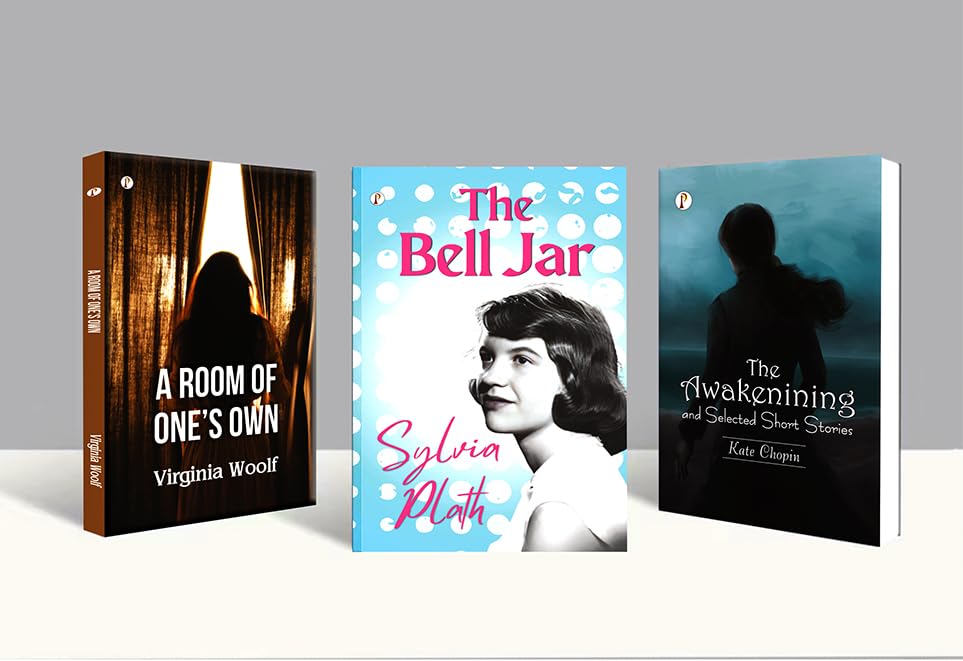 The Awakening and Selected Short Stories + The Bell Jar + A Room of Ones Own Combo Set of 3 Books