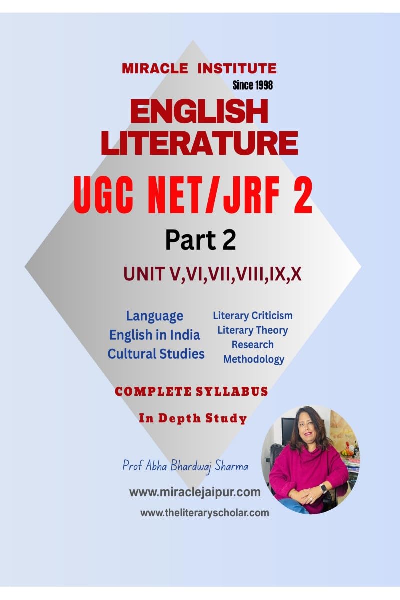 English Literature UGC NET JRF 2: Part 2 Units V VI VII VIII IX X