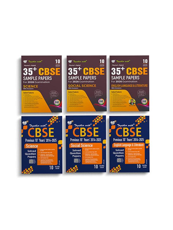 Together with Previous 10 Years Question Papers (20142025) and EAD level based 35+ CBSE Sample Papers 202526 for Science, Engl