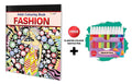 Fashion  Adult Colouring Book With 12 Water Colour Sketch Pen : Colouring book for adults, Mindful Coloring Book, Calming Color
