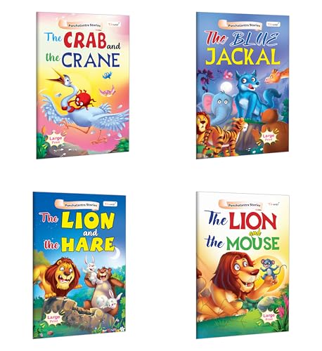 The Lion And The Hare, The Crab And The Crane, The Blue Jackal And The Lion And The Mouse  Panchatantra Stories : Kids story b