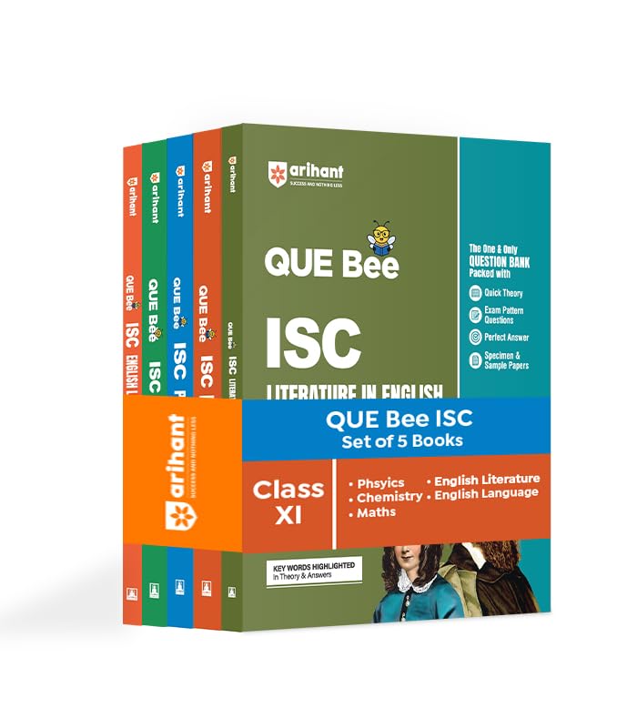 Arihant QUE Bee ISC Physics, Chemistry and Math, English Literature, English Language Class 11 | Question Bank with Quick Theory