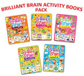 Brilliant Brain Activity Books Pack | Set of 5 Educational Books with Fun Activities, Puzzles & Lessons | Engaging Learning for 