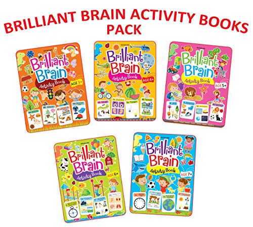 Brilliant Brain Activity Books Pack | Set of 5 Educational Books with Fun Activities, Puzzles & Lessons | Engaging Learning for 