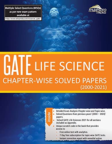 Wileys GATE Life Science ChapterWise Solved Papers (20002021)