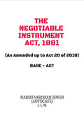 The Negotiable Instrument Act, 1881  Bare Act : Bare  Act