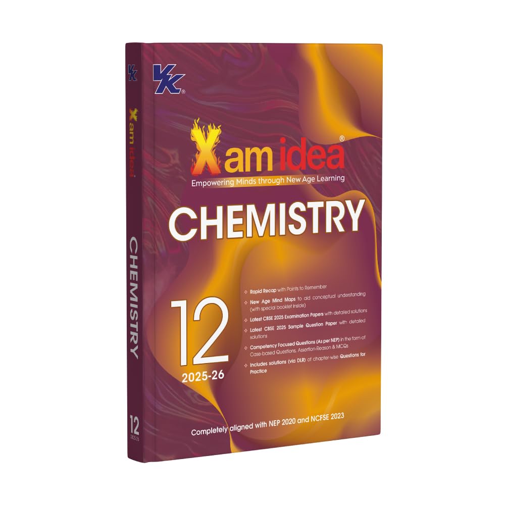 Xam Idea Class 12 Chemistry | 202526 Edition | Cbse Board | Nep & Ncfse Aligned | Mind Maps & Practice Questions