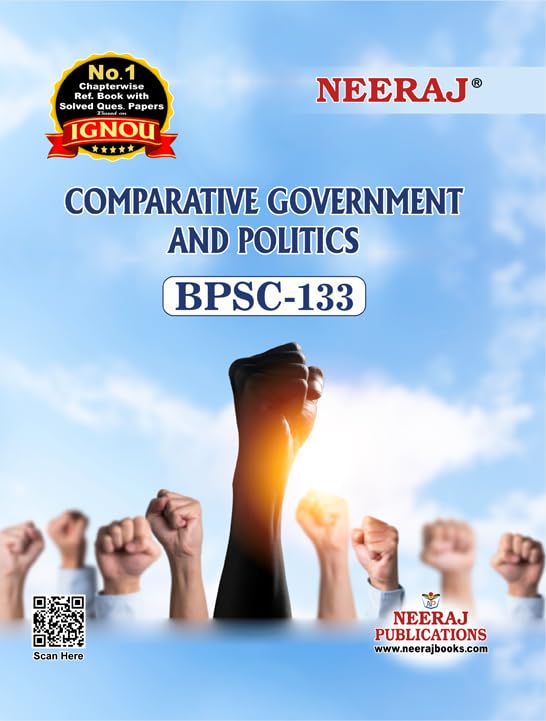 NEERAJ BPSC133 Comparative Government And Politics English Medium For BA IGNOU  Chapter Wise Help Book / Guide including Man