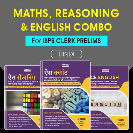 MathS, Reasoning & English Combo For Ibps Clerk Prelims 2023 (Hindi Printed Edition)