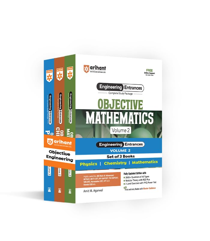 Arihant Objective Engineering Entrance Exam Physics, Chemistry, Mathematics Volume 2 for JEE Main and Advanced 2025 | Chapterwis