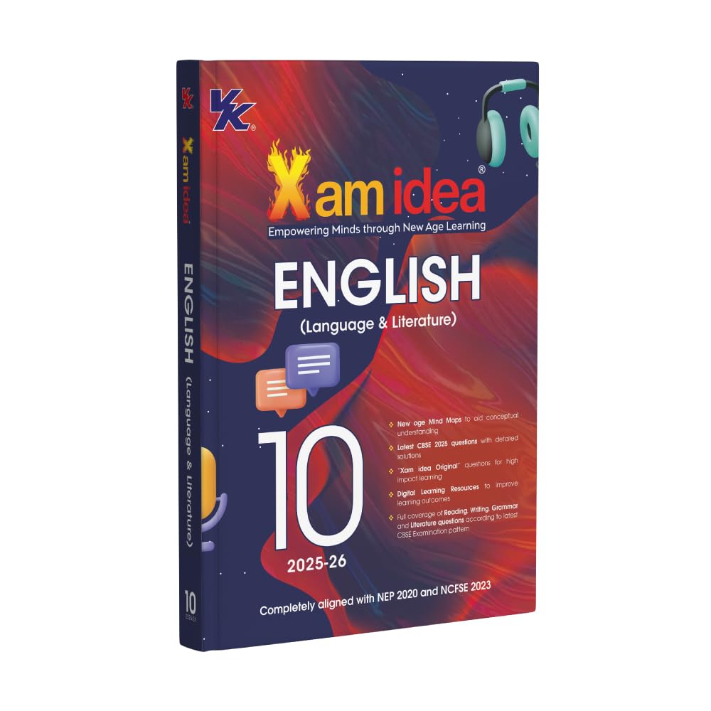 Xam Idea Class 10 English (Language & Literature) | Mind Maps & Digital Learning | Nep 2020 & Ncfse 2023 Aligned | Full Coverage