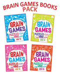 Brain Games Series  Set of 4 Activity Books for Kids Age 46 Years | Fun Learning with Mazes, Math, Reading, Writing & More | 352
