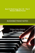Best 51 Hindi Songs (Ver 1.0)  Part 4  Western (Abcd) Format : Rushisbiz Piano Notes  (Video Links+Notes+Scales+Index)  Medi