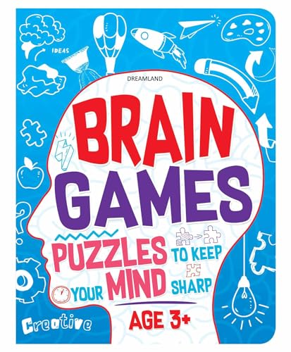 Brain Games Activity Book for Kids Age 3+ Years | Fun Mazes, DottoDot, Matching, Spot the Difference & More | 88 Colourful Pag