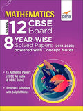 Mathematics Class 12 Cbse Board 8 YearWise (2013  2020) Solved Papers Powered With Concept Notes