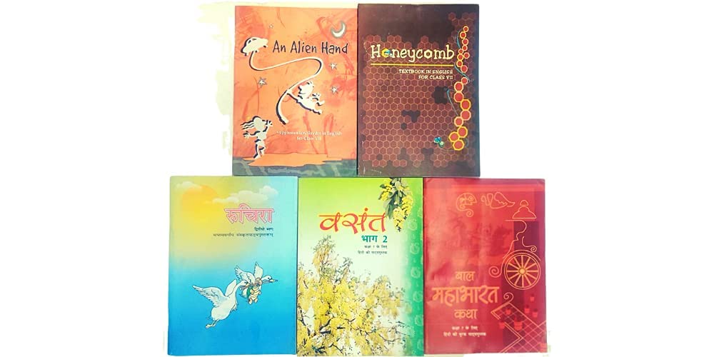 NCERT Class 7  Language Textbooks Combo ( Set of 5 Books )  Vasant, Bal Ram Katha , Ruchira ( Sanskrit), HoneyComb, Alien in H