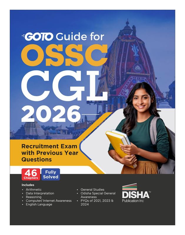 Disha Goto Guide For Ossc Cgl 2026 Recruitment Exam With Previous Year Questions | Odisha Staff Selection Commission Combined Gr