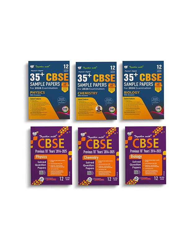 Together with Previous 10 Years Question Papers (20142025) and EAD level based 35+ CBSE Sample Papers 202526 for Physics, Chem