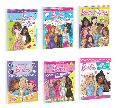Barbie Copy Colouring Books Pack for Kids Age 28 Years | Set of 6 Fun Colouring Books with Barbie Characters | Boost Creativity,